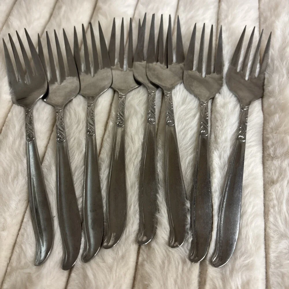27 Pc Lot Vintage Acsons Stainless Japan Dignity Flatware Set Spreader Forks Et
